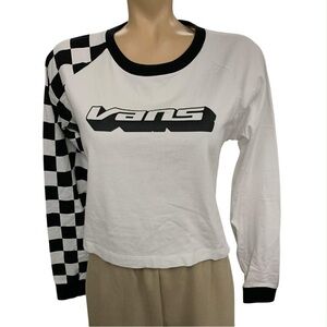 Vans Monochrome Checkered Long Sleeve Shirt Size M